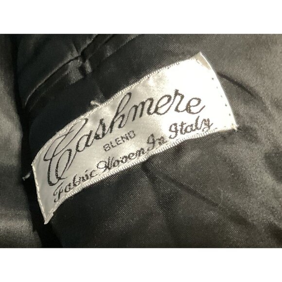 Black Cashmere Blend Sport Coat L 44 Gianfranco Ruffini Italy Lined Structured - Picture 5 of 6